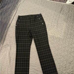 Ann Taylor Black Plaid Trousers
